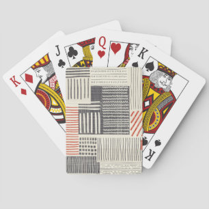 Handgezeichnet geometrische Streifen, nahtlos. Spielkarten