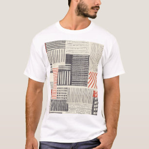 Handgezeichnet geometrische Streifen, nahtlos. T-Shirt