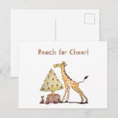 HandGezeichnet Giraffe Weihnachtsbaumkunst Postkarte (Vorne/Hinten)