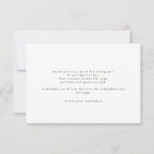 Handgezeichnet Gold Wildblumen Elegant Danke (Rückseite)