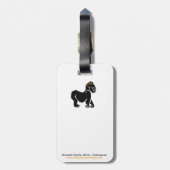 Handgezeichnet - GORILLA - Primat - wild - Orange Gepäckanhänger (Rückseite vertikal)