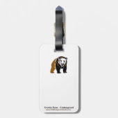 Handgezeichnet - Grizzly BAR- Wildlife - Natur - Gepäckanhänger (Rückseite vertikal)