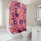 Handgezeichnet Halloween, sprichwörtlich nahtlos. Duschvorhang (Beispiel)