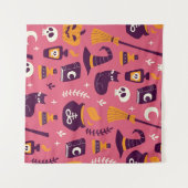 Handgezeichnet Halloween, sprichwörtlich nahtlos. Wandteppich (Vorderseite (Horizontal))