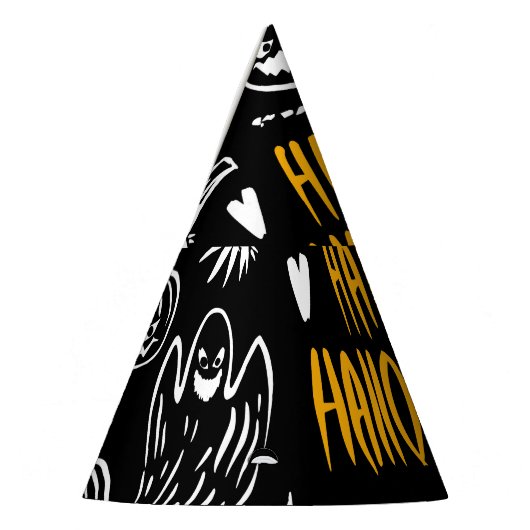 Handgezeichnet Halloween-Symbole, Vintage Sammlung Partyhütchen (Links)