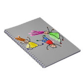 HandGezeichnet Happy Strichmännchens Sketch Notizblock (Rechte Seite)