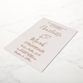 HandGezeichnet Herz | Rose-Gold-Fotolack Folieneinladung (Gedreht)