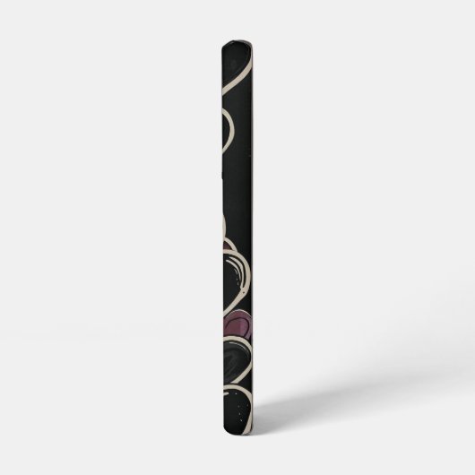 HandGezeichnet Herz- und Moody-Regenbogenstreifen Samsung Galaxy Hülle (Linke Seite)