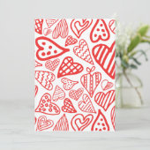 "HandGezeichnet Herzdesign | Whimsisch und romanti Dankeskarte (Stehend Vorderseite)