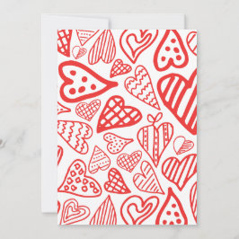 "HandGezeichnet Herzdesign | Whimsisch und romanti Dankeskarte