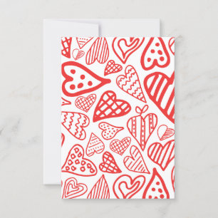 "HandGezeichnet Herzdesign Whimsisch und romanti Einladung