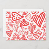 "HandGezeichnet Herzdesign | Whimsisch und romanti Feiertagskarte (Vorne/Hinten)