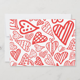 "HandGezeichnet Herzdesign   Whimsisch und romanti Feiertagskarte