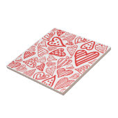"HandGezeichnet Herzdesign | Whimsisch und romanti Fliese (Seite)
