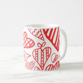 "HandGezeichnet Herzdesign | Whimsisch und romanti Kaffeetasse (VorderseiteRechts)