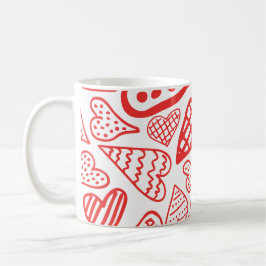 "HandGezeichnet Herzdesign | Whimsisch und romanti Kaffeetasse