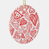 "HandGezeichnet Herzdesign | Whimsisch und romanti Keramik Ornament (Rechts)