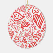 "HandGezeichnet Herzdesign | Whimsisch und romanti Keramik Ornament (Links)