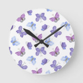 "HandGezeichnet Herzdesign | Whimsisch und romanti Runde Wanduhr (Vorderseite)