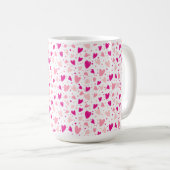 HandGezeichnet Herzmuster Kaffeetasse (VorderseiteRechts)