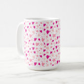 HandGezeichnet Herzmuster Kaffeetasse (Vorderseite Links)