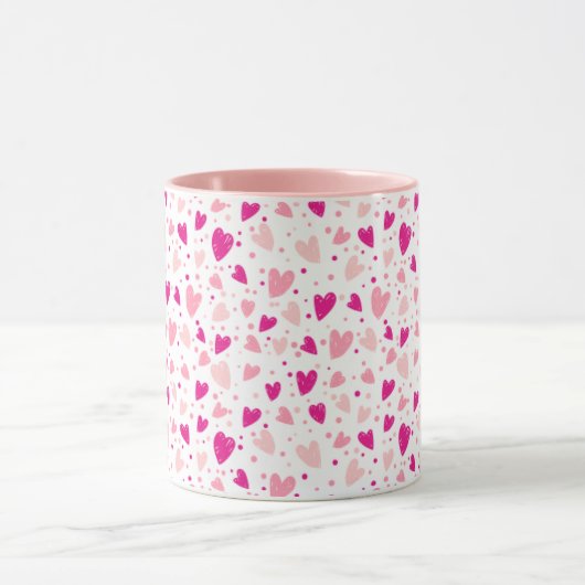 HandGezeichnet Herzmuster Tasse (Zentrum)
