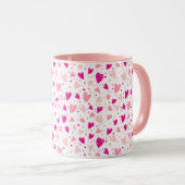HandGezeichnet Herzmuster Tasse (VorderseiteRechts)