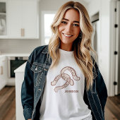 HandGezeichnet Hufeisen | Neutraler rustikaler Wes Tri-Blend Shirt