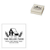 HandGezeichnet Hühnercoop Rustikales Familieneier Gummistempel (Stempel)