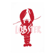 Handgezeichnet Hummer mit handgeschriebenem Text