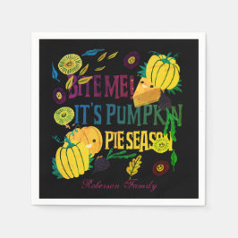 Handgezeichnet Illustration Pumpkin Pie Saison Serviette