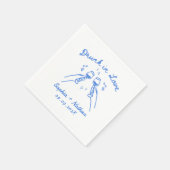 Handgezeichnet in Liebe Personalisierte Hochzeit B Serviette (Ecke)