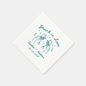 Handgezeichnet in Liebe Personalisierte Hochzeit B Serviette (Ecke)