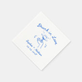Handgezeichnet in Liebe Personalisierte Hochzeit B Serviette (Ecke)