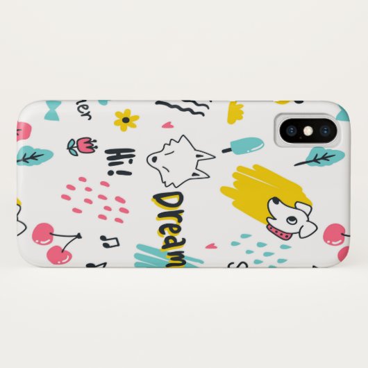 Handgezeichnet in süßer Farbe Case-Mate iPhone Hülle (Rückseite (Horizontal))