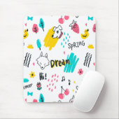 Handgezeichnet in süßer Farbe Mousepad (Mit Mouse)