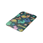 Handgezeichnet Kaktus: Skandinavien nahtlos. Badematte (Schrägansicht)