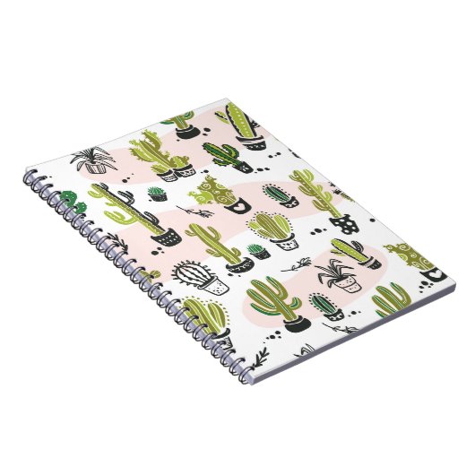 Handgezeichnet Kaktus: Vintag nahtlos. Notizblock (Rechte Seite)
