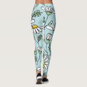 HandGezeichnet Kamillenmuster. Leggings (Rückseite)