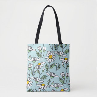 HandGezeichnet Kamillenmuster. Tasche