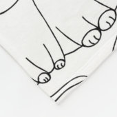 HandGezeichnet Kätzchen Fleece Blanket (Ecke)