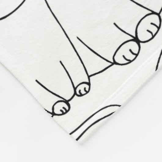 HandGezeichnet Kätzchen Fleece Blanket (Ecke)