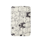 Handgezeichnet Katzen doodeln nahtlos. Badematte (Vorderseite Vertikal)