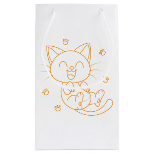 HandGezeichnet Katzengeschenktasche Kleine Geschenktüte