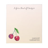 HandGezeichnet Kirschen Niedlich Inspiration Coque Notizblock (Vorderseite)