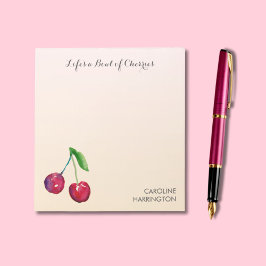 HandGezeichnet Kirschen Niedlich Inspiration Coque Notizblock