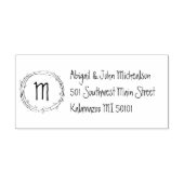 HandGezeichnet Kleider + Name-Anschrift des Monogr Permastempel (Design)