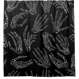 HandGezeichnet Knochen, Stilhintergrund. Duschvorhang