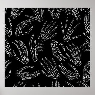 HandGezeichnet Knochen, Stilhintergrund. Poster