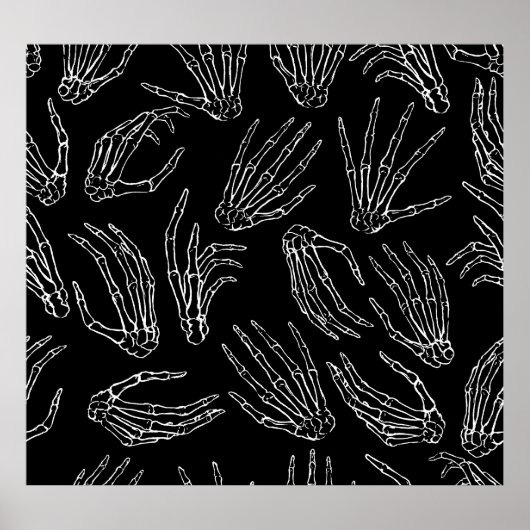 HandGezeichnet Knochen, Stilhintergrund. Poster (Vorne)
